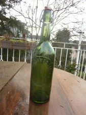 Vintage 1900 old French Beer glass bottle Biere d'Alsace COLMAR
