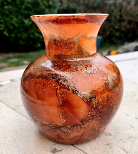 Vase verre signé - , sylvie