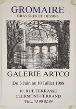 Affiche GROMAIRE 1988 Exposition Galerie Artco - Clermont Ferrand