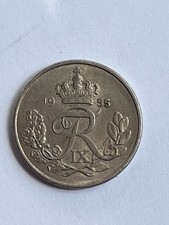 Danmark. DANEMARK-PIECE DE 10 ORE-1955