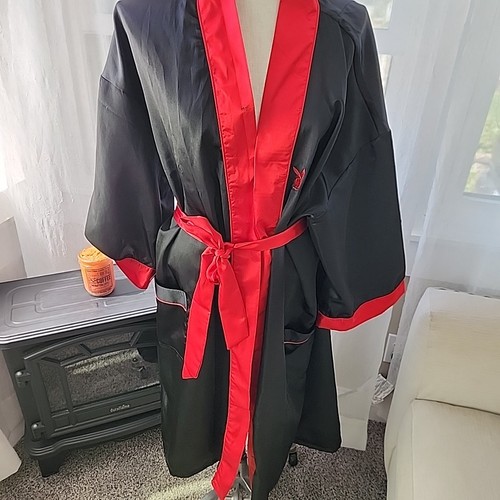 Playboy red black robe - playboy, l/xl