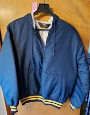 Sport School Jacket Hoodie Pullover Windbreaker Gold NEW Large