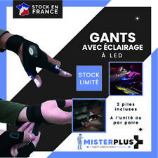 Gant à led intégré - Pêche Chasse Bricolage Cycliste étanche - Pile ou USB