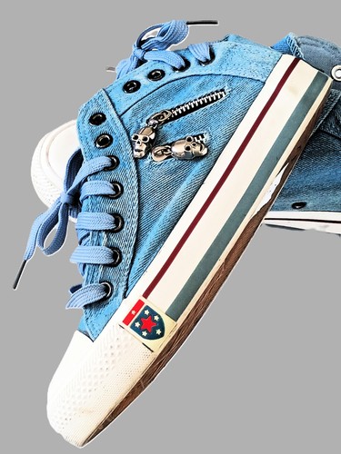 Baskets montantes denim - montantes, en
