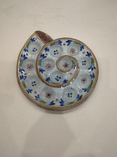 Emile Gallé ??  rare assiette  a escargot  en faïence de saint clément ??