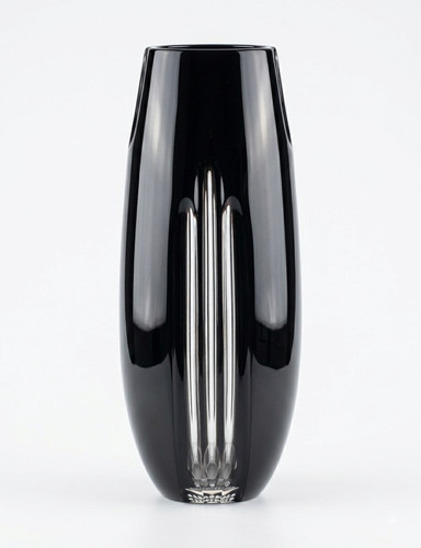 Vase cristal noir et - en,