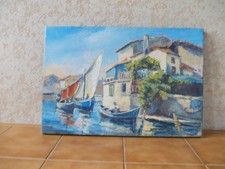 Tableau MARTIGUES , huile sur toile, NON signée