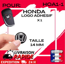 1x Logo Autocollant Adaptable pour Clé de Voiture - Compatible HONDA - 14 mm