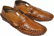Sandales Hippie Jésus Kolhapuri En Cuir Pur Pour Hommes Taille US 8-12 HT28