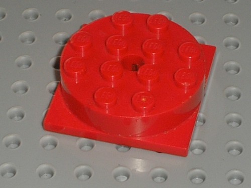 Lego red turntable 4x4 - 4x4, square