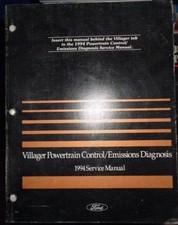 1994 Ford Mercury Villager Powertrain Control Emmisions Service Shop Manual 