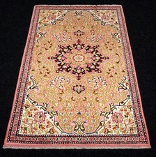 Tapis En Soie Ghom 80 X 54 Cm