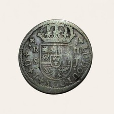 Pièce 2 Reales ?? Espagne 1724 REF0004A