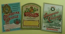LOT DE 3 ETIQUETTES QUINQUINA