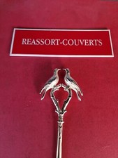 HATELET BROCHETTE COLOMBES 27 CM BEL ÉTAT MÉTAL ARGENTÉ 