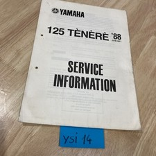 Yamaha 125 Tènèrè 1988 service information technique manuel