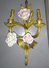 Applique mural Bronze et roses