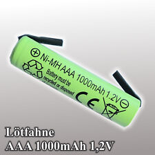 AAA 1000mAh 1,2V NI-MH / Nimh Lötfahne Forme U Rechargeable Batterie de Rechange