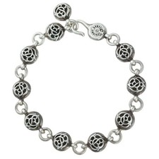 Bracelet boule florale Chrome