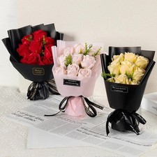 Red 3 Heads Artificial Rose