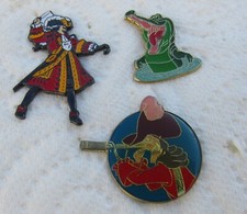 LOT DE 3 PIN'S DISNEY CAPITAINE CROCHET