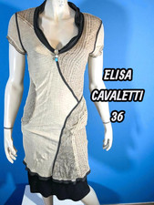 Elisa Cavaletti Taille 36 Neuf  Robe beige et noire manches courtes