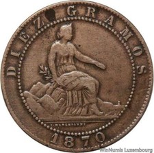 V7227 Rare Spain 10 Centimos