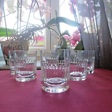 6 verres à whisky ou autre en cristal de baccarat renaissance signé H 8 cm