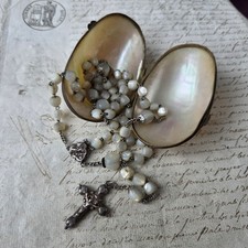 Chapelet Ancien Argent Coeurs