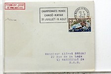 CANOE KAYAC  1969  enveloppe Flamme Philatélique France ac335