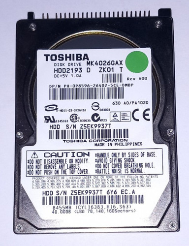 Disque dur hdd ide - ide, 2,5''