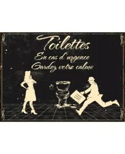 Panneau métal humour wc