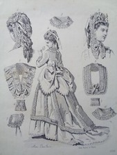 GRAVURE DE MODE ANCIENNE