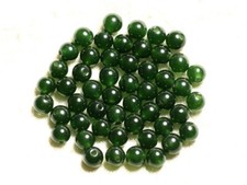 20pc - Perles Pierre - Jade Boules 6mm Vert Olive foncé - 4558550008787