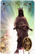 Image pieuse plastifiée poinçon style médaille prière La Vierge Noire