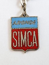 PORTE-CLES - SIMCA ARONDE 1960s - Métal Émaillé - Vintage Garages -