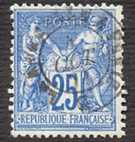 Timbre oblitere type - timbre, n°
