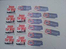LOT ANCIENS AUTOCOLLANTS JEANS RICA-LEWIS / FAR-WEST