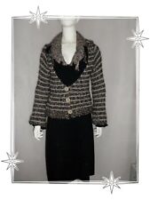 F  -  Robe Fantaisie Maille Tricotée Noir Blanc Save The Queen Taille L