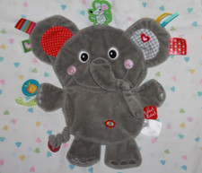 DOUDOU LABEL LABEL ELEPHANT PLAT GRIS  pas servi
