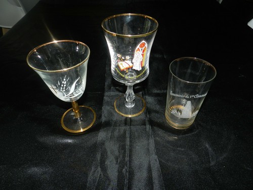 Lot ancien verre souvenir - 3,