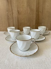 Limoges Bernardaud - 6 tasses à café en porcelaine Modèle 'Verlain’