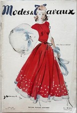 Modes et Travaux n° 571 de Juillet 1948 ancienne revue de mode Haute Couture