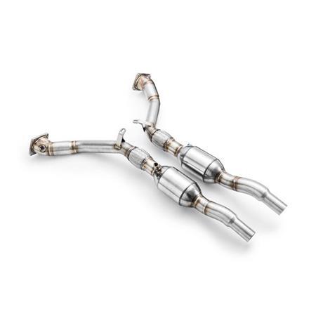 Downpipe inox avec silencieux - avec,
