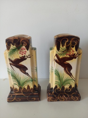 Paire vases ceramique art - de,