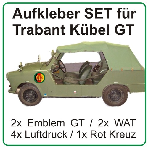 Sticker set for trabant bucket - sticker,