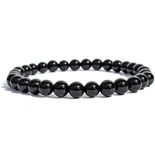 Bracelet perles obsidienne - perles,