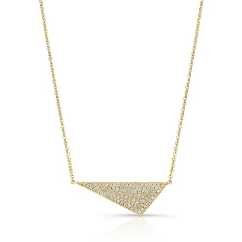 Collier triangle jaune - en,