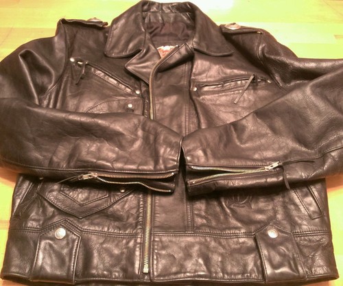 Veste cuir noir harley - en,