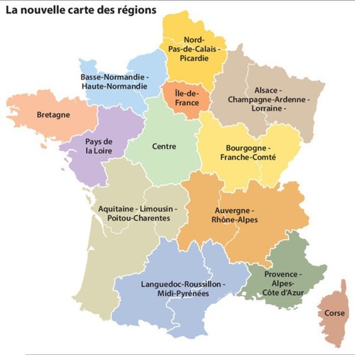 Carte ecole régions - ecole,